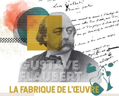  Portrait de Gustave Falubert et extrait manuscrit